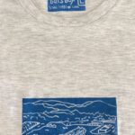t shirt with linocut print cruise ship