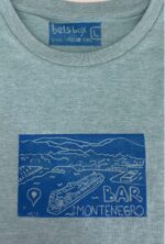 t shirt with linocut print cruise ship