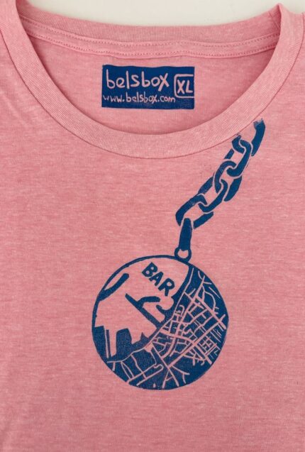 map of bar linocut print