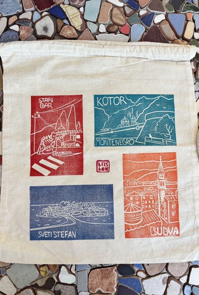 montenegro souvenir tote bag 4 parts of montenegro