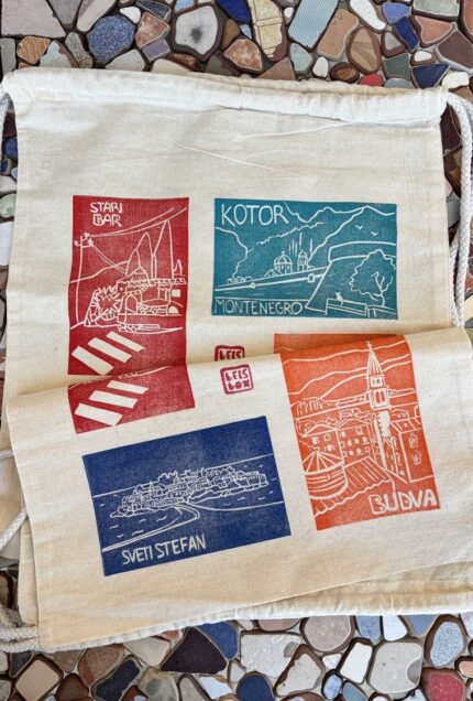 montenegro souvenir tote bag 4 parts of montenegro