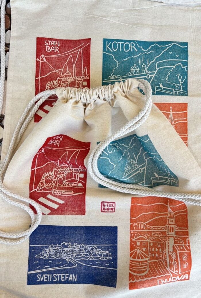 montenegro souvenir tote bag 4 parts of montenegro