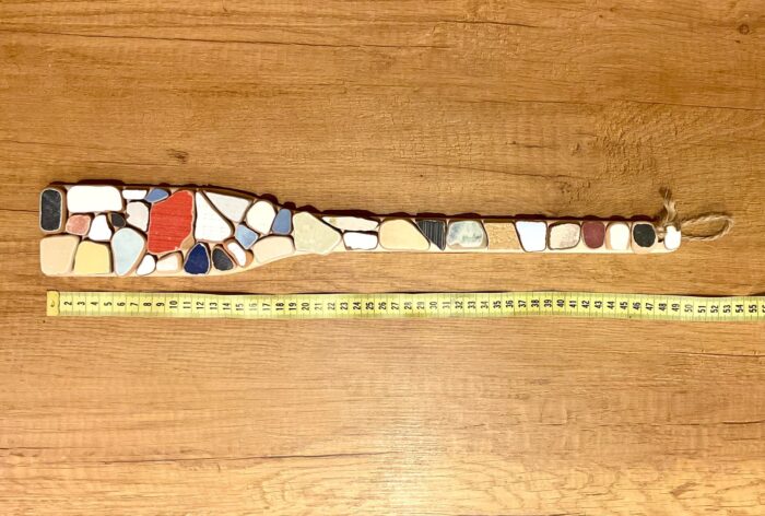 Decorative Wooden Shovel with Sea Tiles - Image 2
