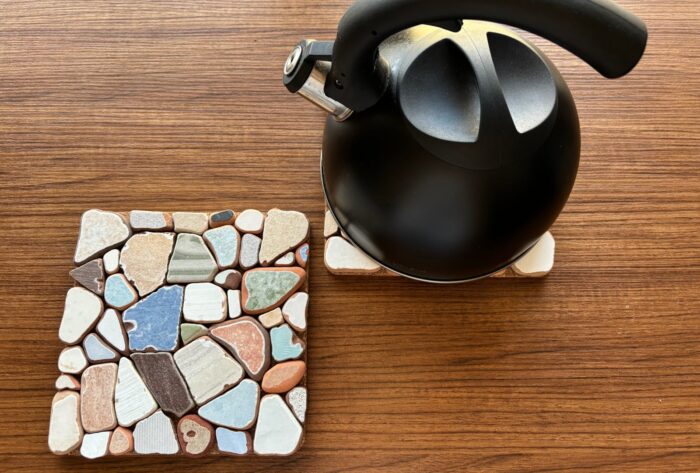 Sea Tile Trivet with Square Cork Base - Image 2