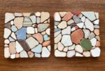 Sea Tile Trivet with Square Cork Base