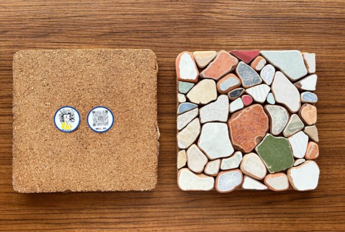 Sea Tile Trivet with Square Cork Base - Image 3