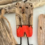 Driftwood Mouse-Bear in Red Shorts – One Chunk of Pure Charm