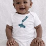 fancy car linocut baby bodysuit