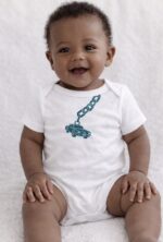 fancy car linocut baby bodysuit