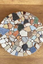 caffee table with sea tiles