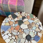 caffee table with sea tiles