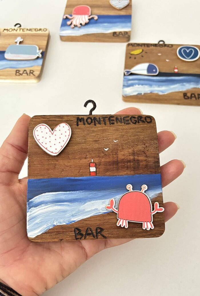 square wooden pendants