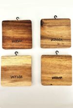 square wooden pendants