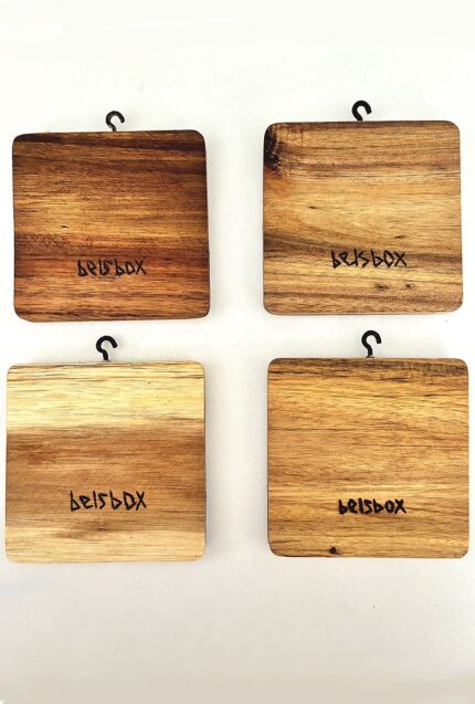 square wooden pendants