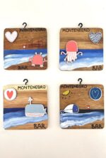 square wooden pendants