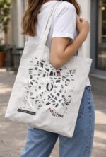 sitges manhole cover print tote bag