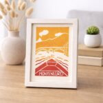 montenegro linocut print — skadar lake