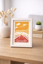 montenegro linocut print — skadar lake