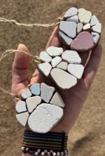 wooden pendants with sea tiles