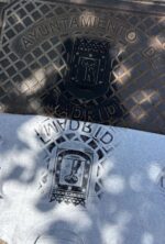 madrid manhole cover print t shirt