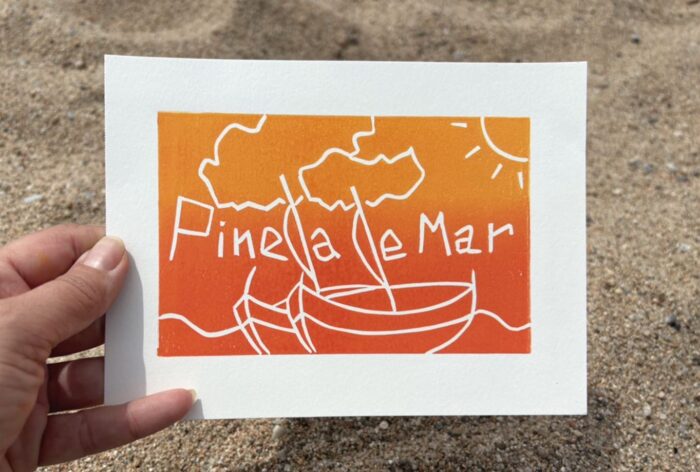 pineda de mar print – catalonia wall art, quirky travel souvenir