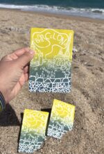 barcelona linocut print