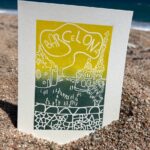 barcelona linocut print
