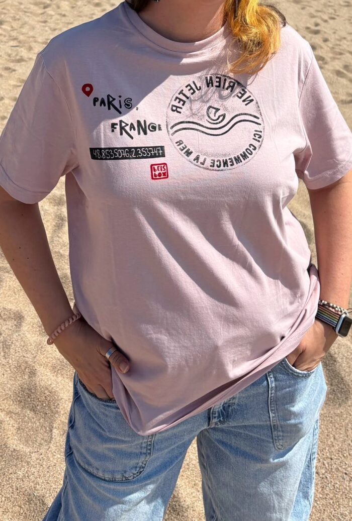 paris manhole cover print on t shirt, france