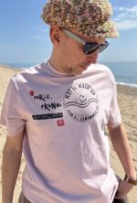 paris manhole cover print on t shirt, france