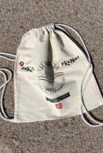 paris manhole cover print on backpack