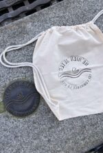 paris manhole cover print on backpack