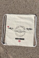 paris manhole cover print on backpack