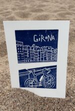 girona linocut print