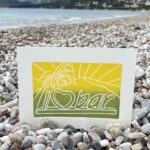 linocut print — mediterranean cruise — bar, montenegro (copy)