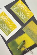 linocut print — i❤️bar — bar, montenegro