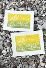 linocut print — i❤️bar — bar, montenegro