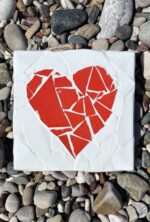 red heart mosaic