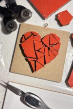 red heart mosaic