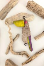 quirky driftwood parrot