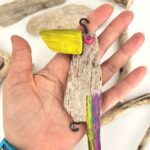 quirky driftwood parrot