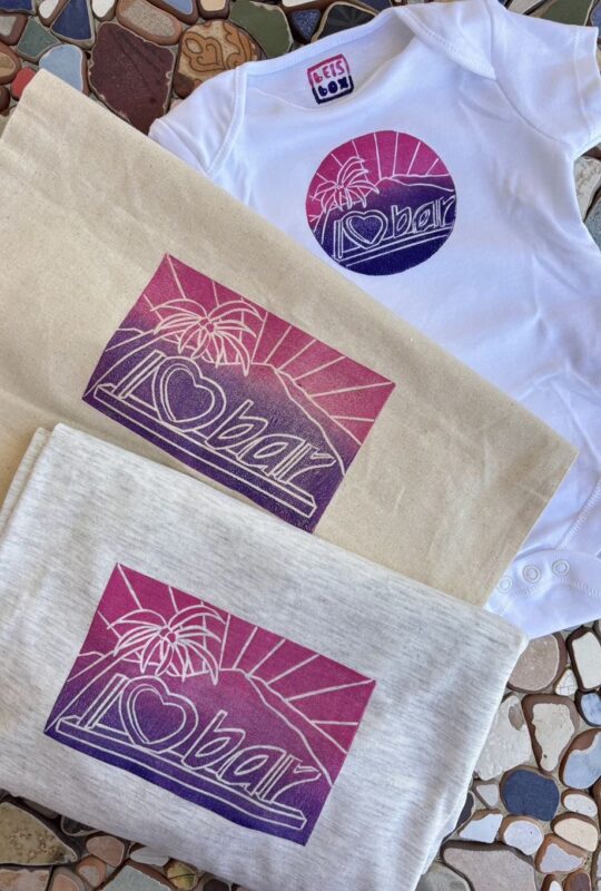 i🩷bar set – matching outfit for bar lovers (montenegro or mojito!) – t shirt, baby bodysuit & tote