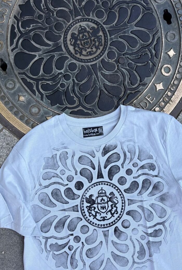 budapest manhole cover print — liberty bridge