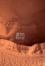 denim bucket hat bar montenegro with linocut print