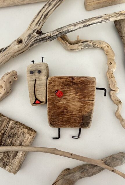 driftwood animal — coastal wall or shelf decor