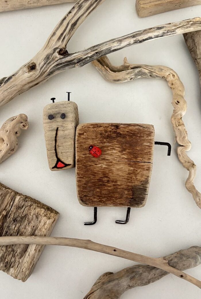 driftwood animal — coastal wall or shelf decor
