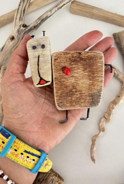 driftwood animal — coastal wall or shelf decor