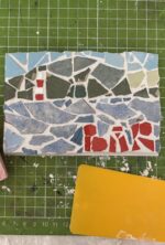 bar montenegro mosaic — lighthouse souvenir — recycled sea tiles