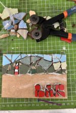 bar montenegro mosaic — lighthouse souvenir — recycled sea tiles