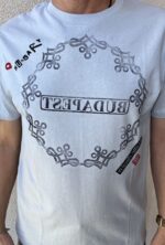 budapest from a real budapest manhole cover – street art t shirt