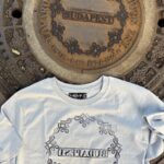 budapest from a real budapest manhole cover – street art t shirt